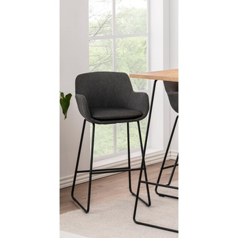 Barová stolička LISA sivá/čierna 1