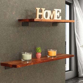 Nástenná polica LISAL palisander, šírka 125 cm 1