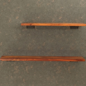 Nástenná polica LISAL palisander, šírka 125 cm 2