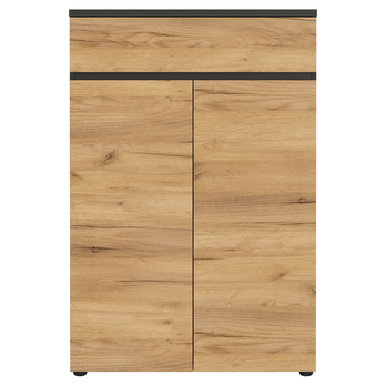 Komoda LISSABON grafitová/dub navarra, výška 120 cm 2