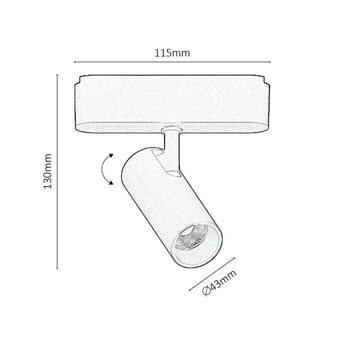 Bodové svietidlo pre koľajnicový systém LITRACK LINE 70115 čierna, LED, 10 W, neutrálna biela 8
