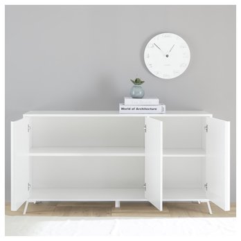 Komoda  LIVING 3 biela lesklá 2