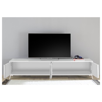 TV komoda LIVING 5 biela lesklá 2
