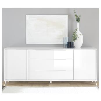 Komoda  LIVING 7 biela lesklá 1