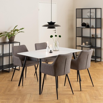 Jedálenská stolička LIZZY sivohnedá/čierna 1