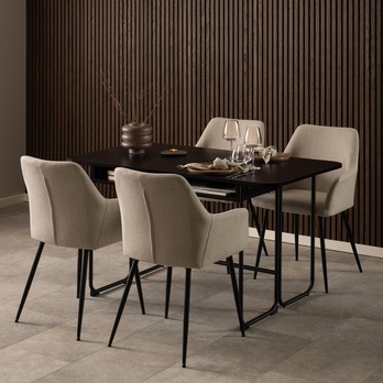 Jedálenská stolička LIZZY béžová/čierna 1