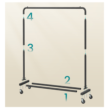 Stojan na šaty LOCKA čierna 3