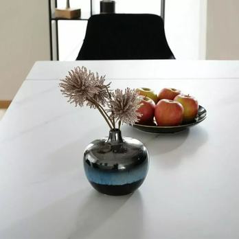 Jedálenský stôl LOCUNA biela/čierna 7