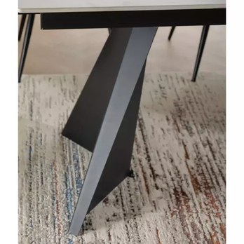 Jedálenský stôl LOCUNA biela/čierna 8