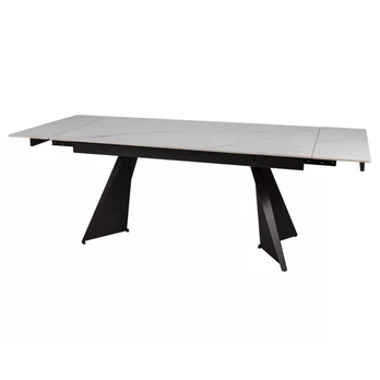 Jedálenský stôl LOCUNA biela/čierna 2