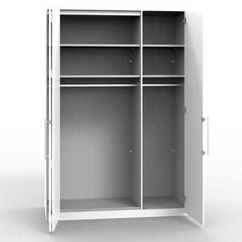 Šatníková skriňa LOFT 567 biela/antracitová, 2-dverová 2