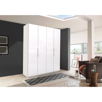 Šatníková skriňa LOFT 587 biela lesklá, 2-dverová 1