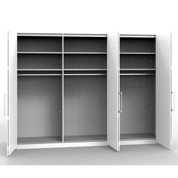 Šatníková skriňa LOFT 672 biela/dub sonoma, 3-dverová 2