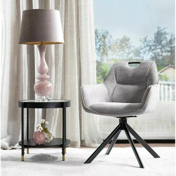 Prístavný stolík LOGENO transparentná/čierna 2