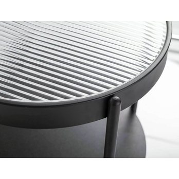 Prístavný stolík LOGENO transparentná/čierna 3