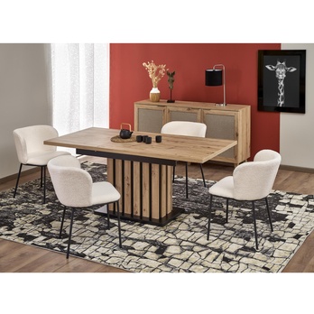 Jedálenský stôl LOMILLU 160 dub artisan/čierna 1