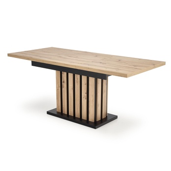 Jedálenský stôl LOMILLU 160 dub artisan/čierna 2