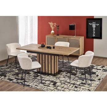 Jedálenský stôl LOMILLU dub artisan/čierna 1