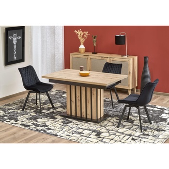 Jedálenský stôl LOMILLU dub artisan/čierna 14