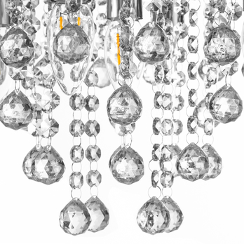 Stropné svietidlo LONDON chróm/priehľadná, priemer 46 cm 2