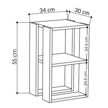 Nočný stolík LONIE biely mramor 5