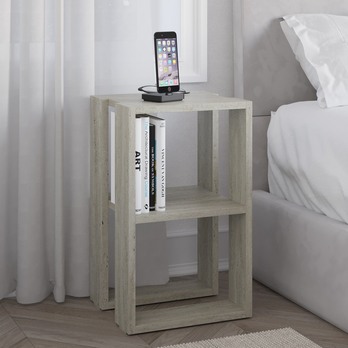 Nočný stolík LONIE travertín 3