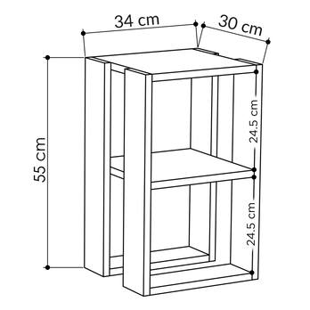 Nočný stolík LONIE travertín 5