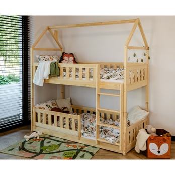 Domčeková poschodová posteľ LOPA borovica, 80x190 cm 1