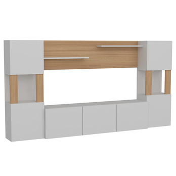 Obývacia stena LORE biela/teak 3