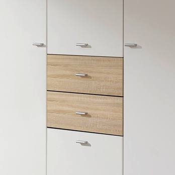 Šatníková skriňa LORELEI I dub sonoma/alpská biela, šírka 136 cm 3