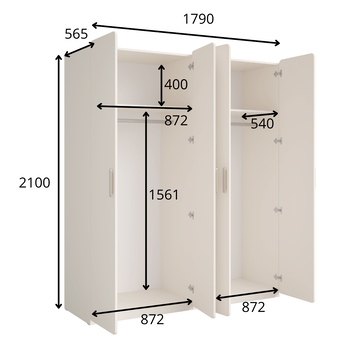 Šatníková skriňa LORENZ piesková 4