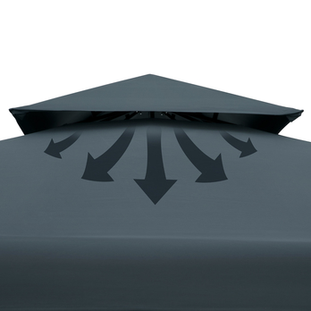 Záhradný altán LORGA antracitová 1