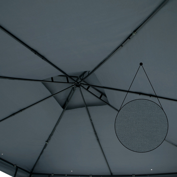 Záhradný altán LORGA antracitová 10