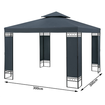 Záhradný altán LORGA antracitová 11