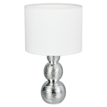 Stolná lampa LOVA strieborná/biela 1