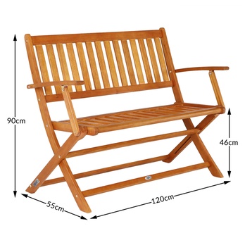 Záhradná lavička LOVELY hnedá 8