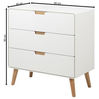 Komoda LOWELL 80 biela/dub 8