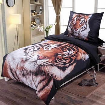 Posteľná bielizeň LOŽNÍ SOUPRAVA 3D-TYGR 70x90 cm a 140x200 cm 1