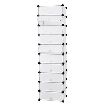 Regál LPC10W biela/priesvitná 7