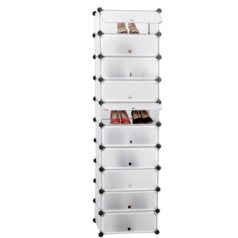 Regál LPC10W biela/priesvitná 8