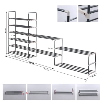 Regál na topánky LSA10G sivá 4