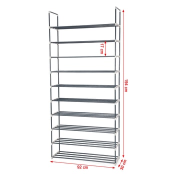 Regál na topánky LSA10G sivá 5