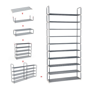 Regál na topánky LSA10G sivá 17