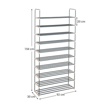 Regál na topánky LSA10G sivá 20