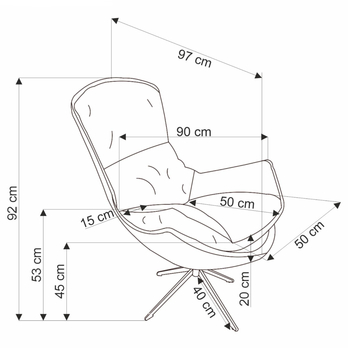 Kreslo LUBSTIR béžová 11
