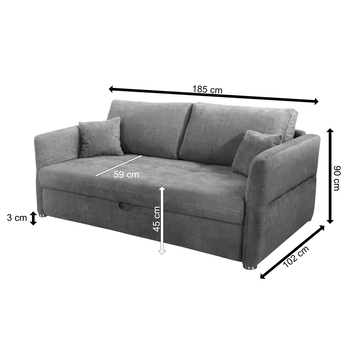 Pohovka LUCA-SE 160 sivá 4