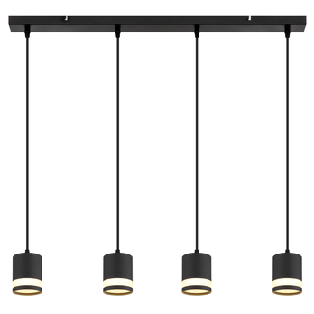 Závesné svietidlo LUCERO 4 čierna/biela 4