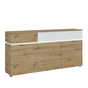Komoda LUCI 2 dub artisan/alpská biela 3