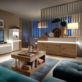 Komoda LUCI 2 dub artisan/alpská biela 5