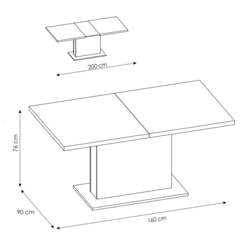 Jedálenský stôl LUCI dub artisan 5